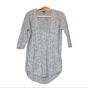 EXPRESS Gray 3/4 Sleeve Cable Knit Sweater S